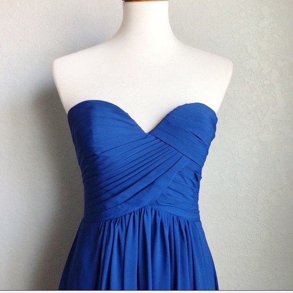 Voguevers Dresses & Skirts - Voguevers Chiffon Royal Blue Bridesmaid Dress